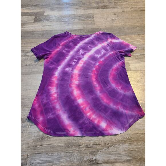 Old navy small women's relaxed fit tie dye "mascara and coffee" tee - Picture 2 of 6